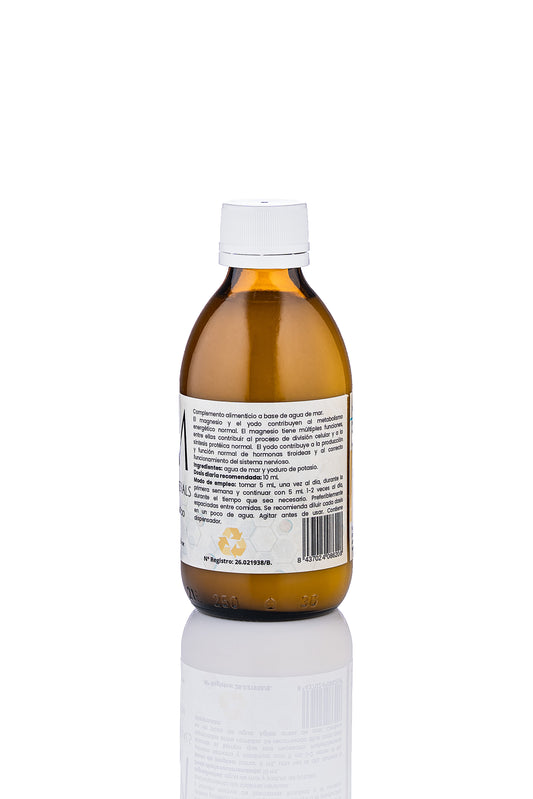Yodo+Ormus OM Organic Minerals 250mL -Mineral esencial para la función normal tiroidea - Recomendado para personas con hipotiroidismo - Natural apto para Veganos - 1 Unidad