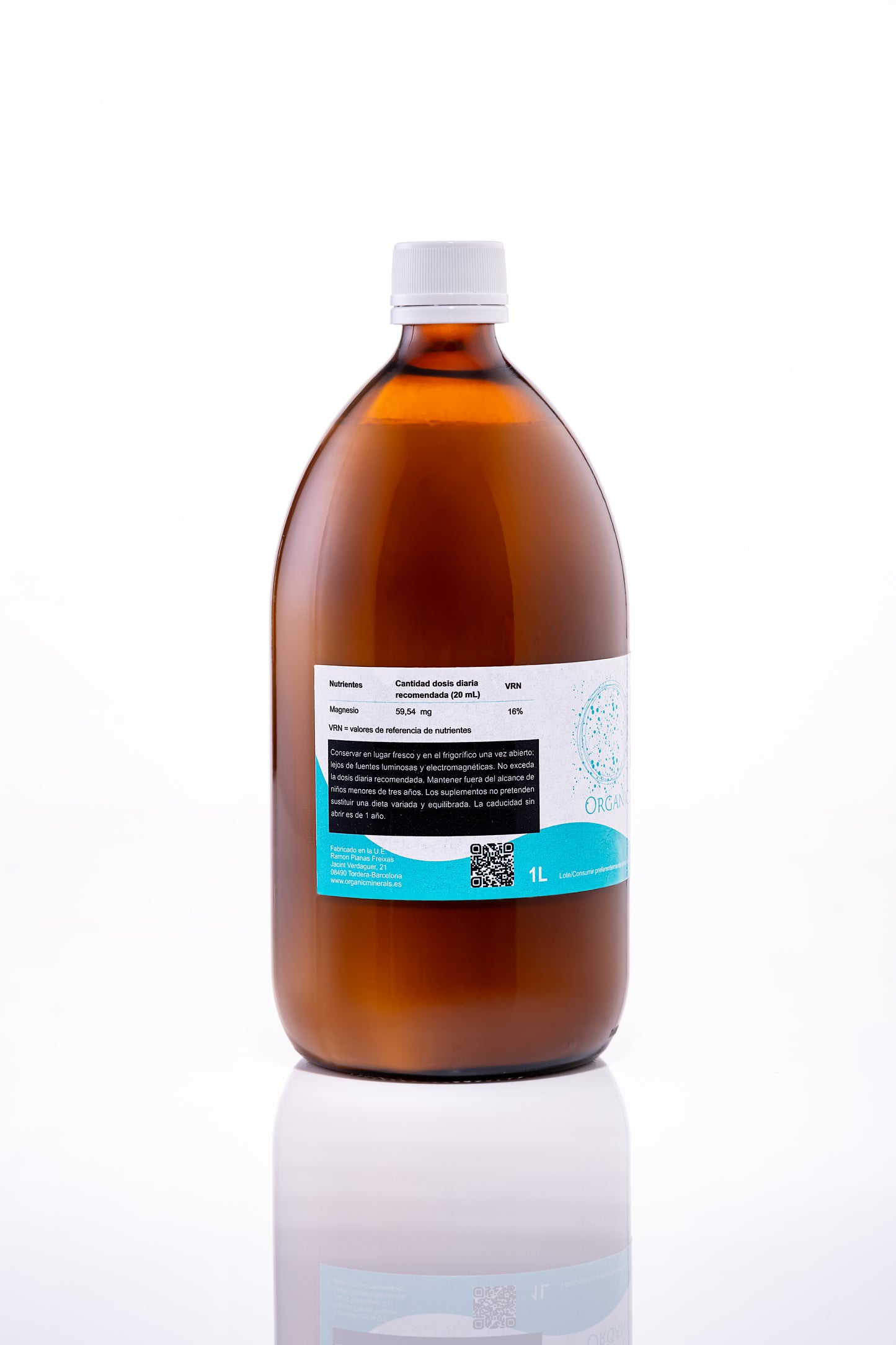 Envase de vidrio de alta calidad con protección biofotónica sin disruptores endocrinos ni plásticos para conservar la firma energética de OM.