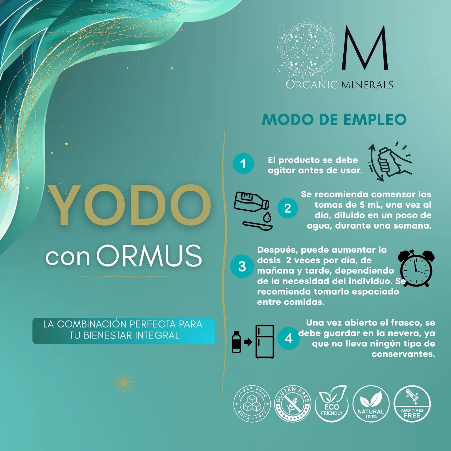 Yodo con Ormus como tomar 
